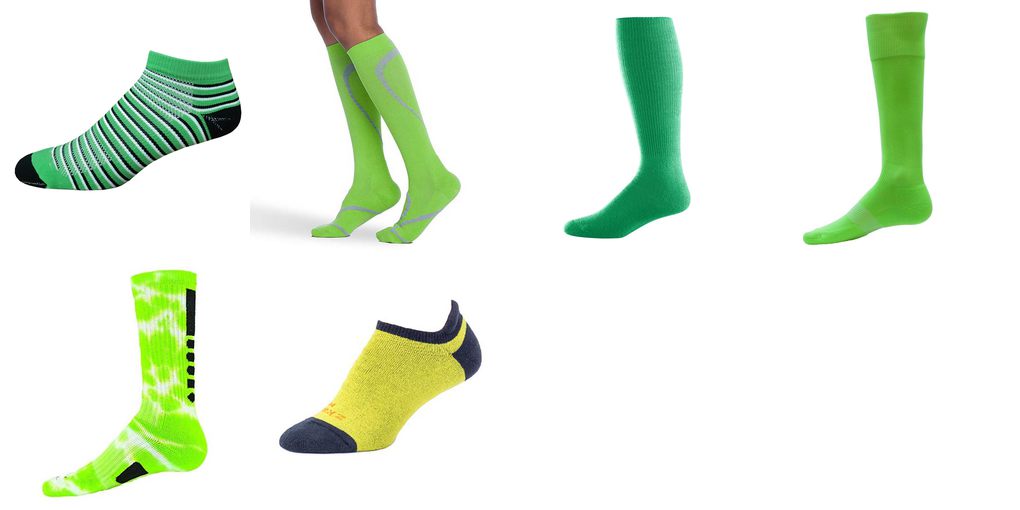 lime green athletic socks